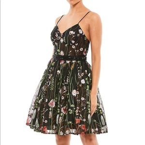 Mac Duggal Floral Embroidered Dress